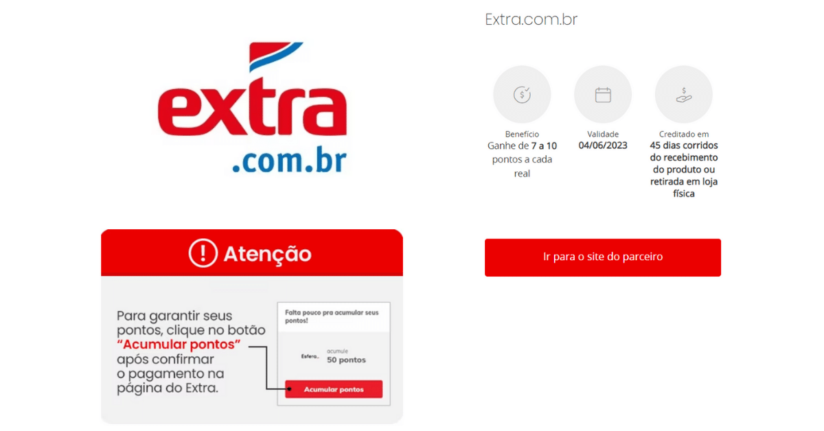 Esfera Oferece At Pontos A Cada Real Gasto No Extra