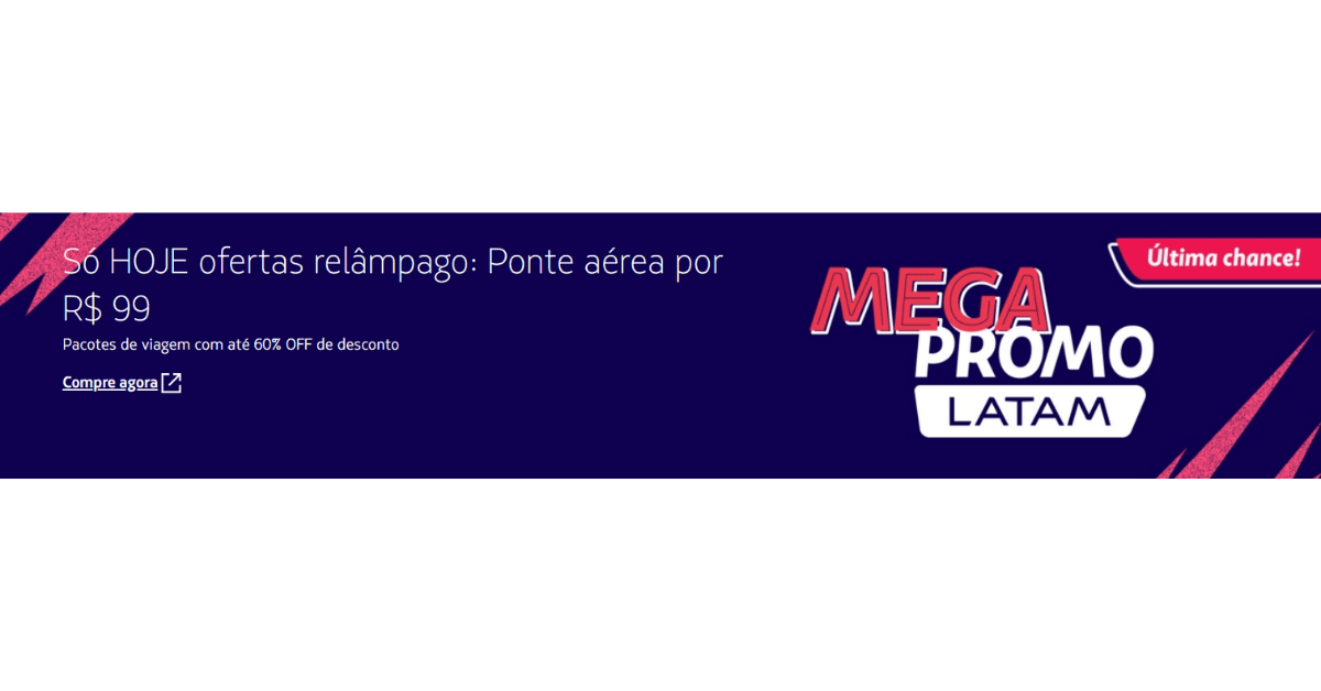 Mega Promo Latam Aproveite Descontos Em Passagens A Reas