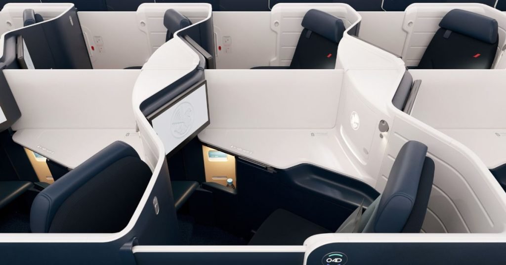 Imagem representa espaço nas cabines Business da Air France