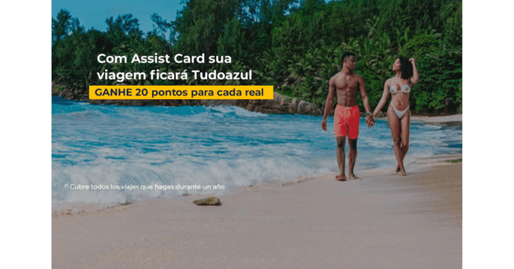 Imagem representa oferta de 20 pontos TudoAzul na Assist Card