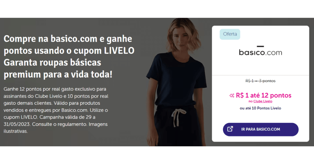 Oferta Basico.com e Livelo