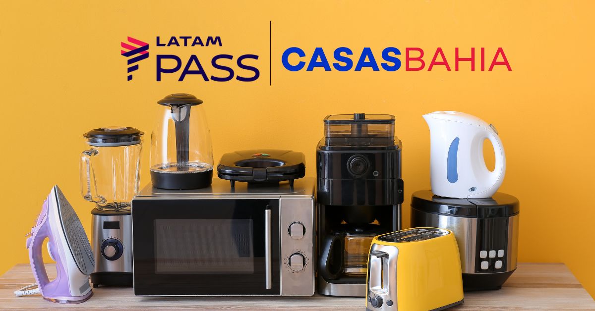 Capa LATAM Pass e Casas Bahia