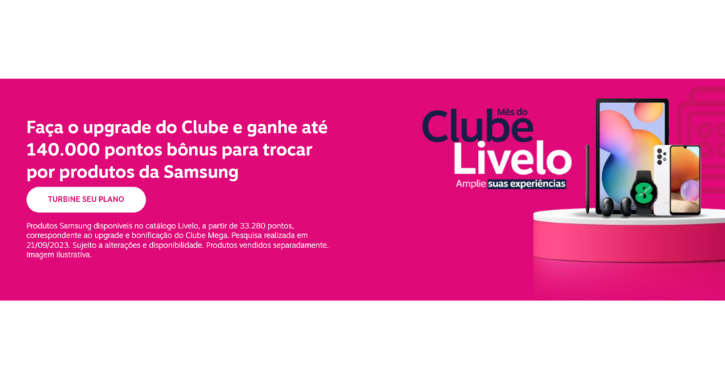 Promoção de upgrade do Clube Livelo