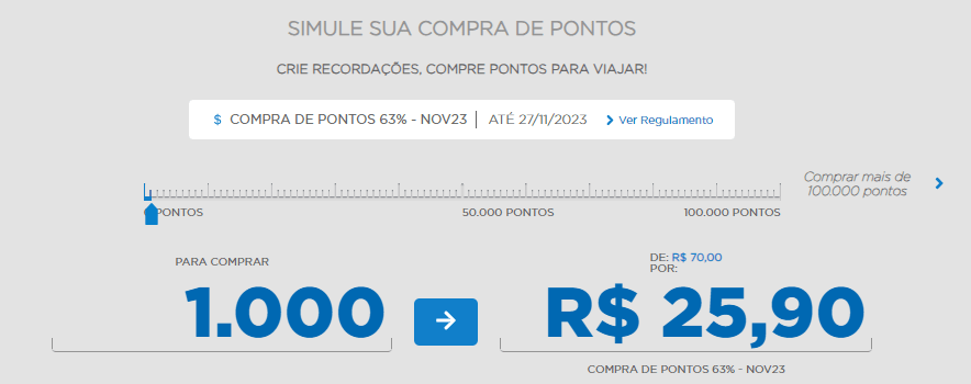 desconto compra de pontos latam