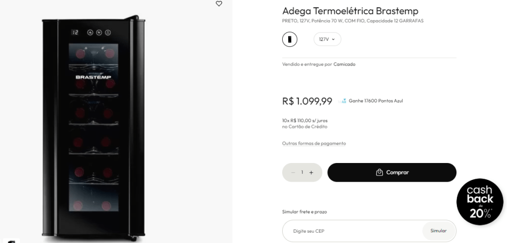 promoção tudoazul camicado