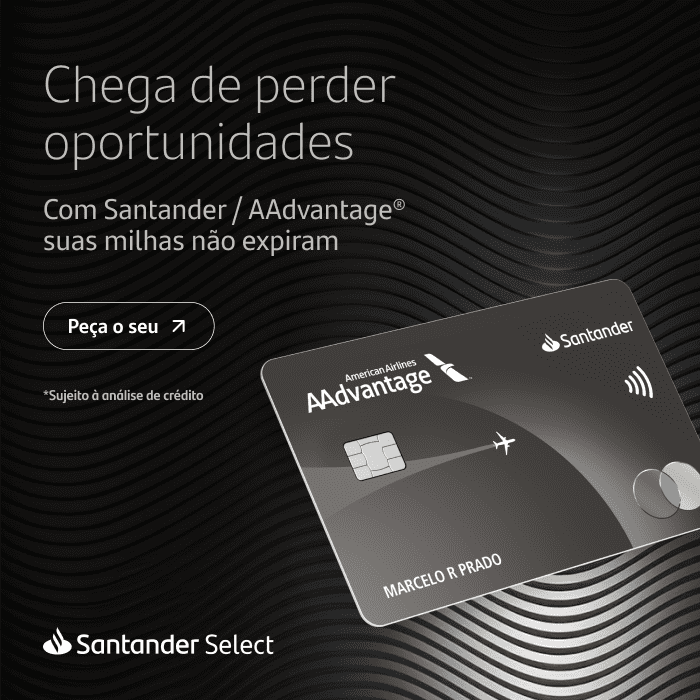 Pontos do cartão Santander AAdvantage