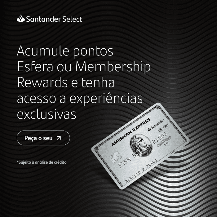 Pontos do cartão Santander Amex