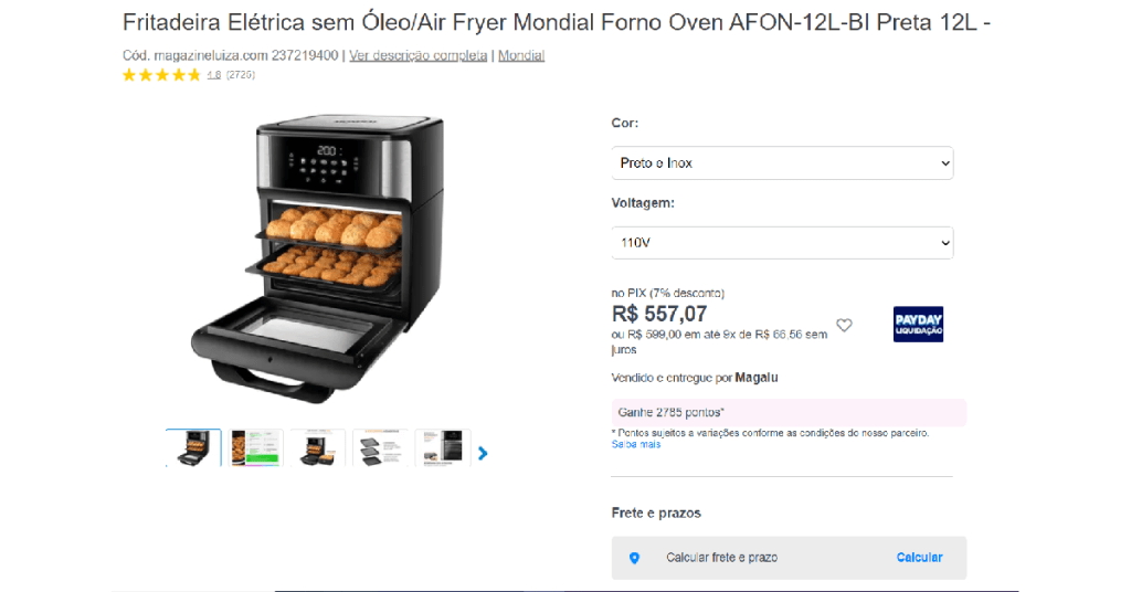 Promoção Esfera e Magalu