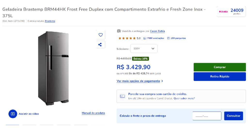 Promoção Livelo e Casas Bahia