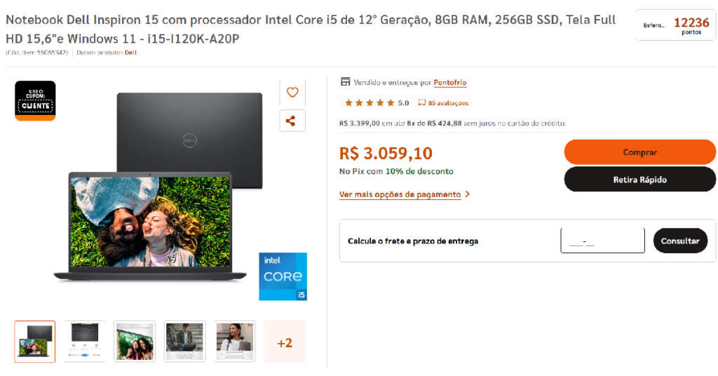 Promoção Esfera e Ponto Frio